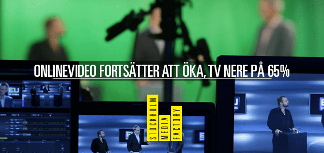 Onlinevideo fortsätter att öka, TV nere på 65%